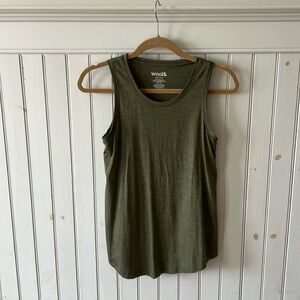 Wool& Ashland Tank in “Olive Heather”, size xs